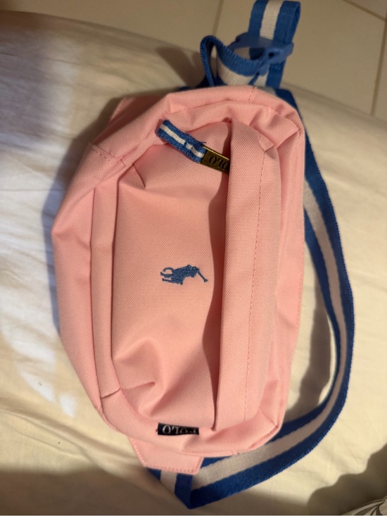 Ralph Lauren Handbags - Pink belt Sling Bag with Blue Strap